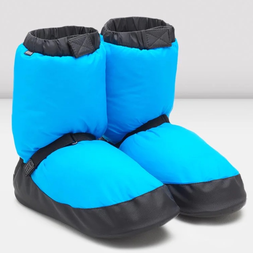 BLOCH Warm Up Booties (Blue and Black Shoe Covers)